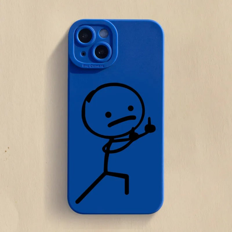 iPhone Case "IDGAF" Blue